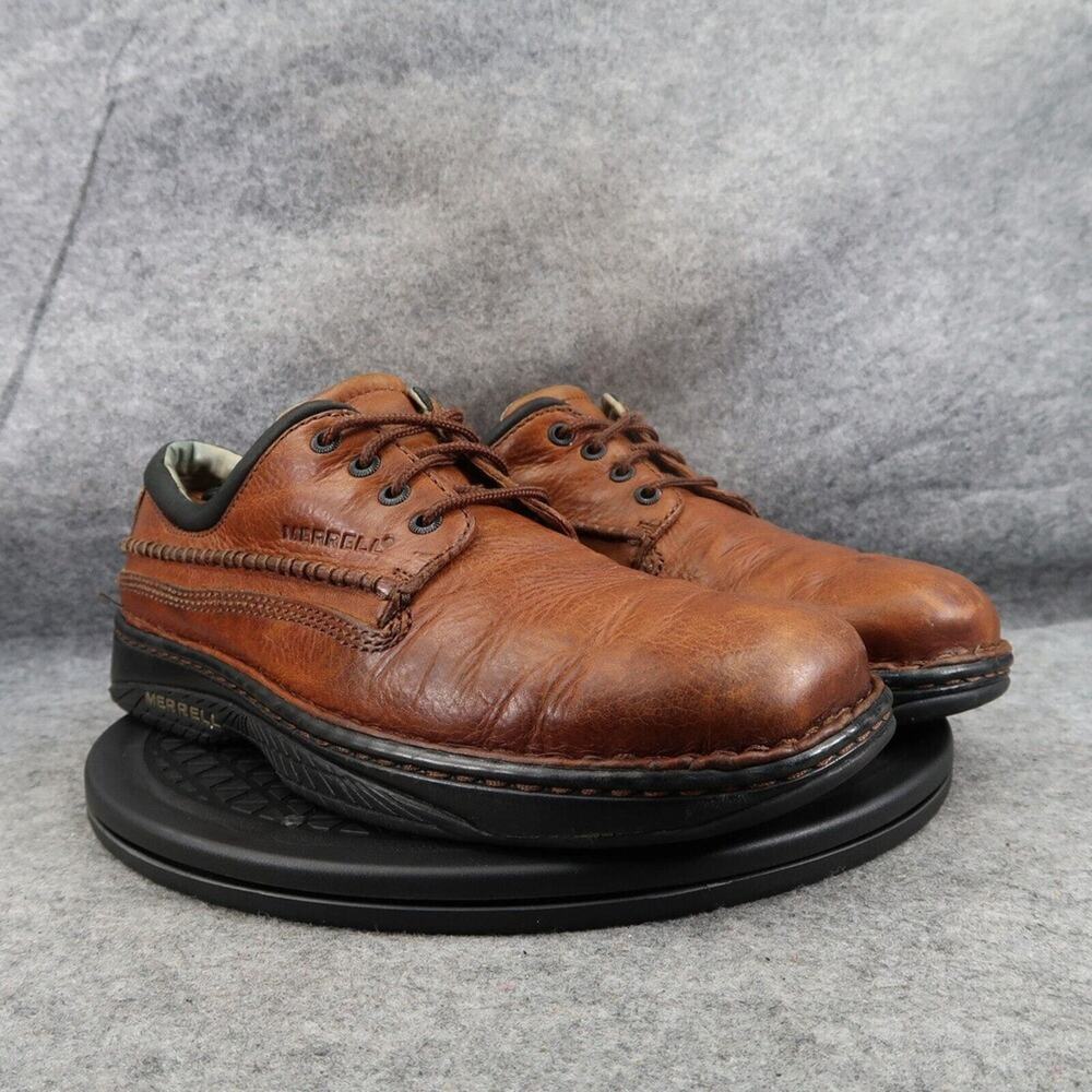 Merrell Shoes Men 10 Chukka Oxford Classic Casual Work Leather Brown Comfort Low
